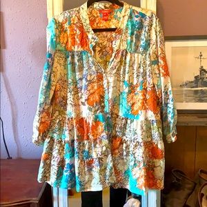 Silk floral Sundance blouse XL